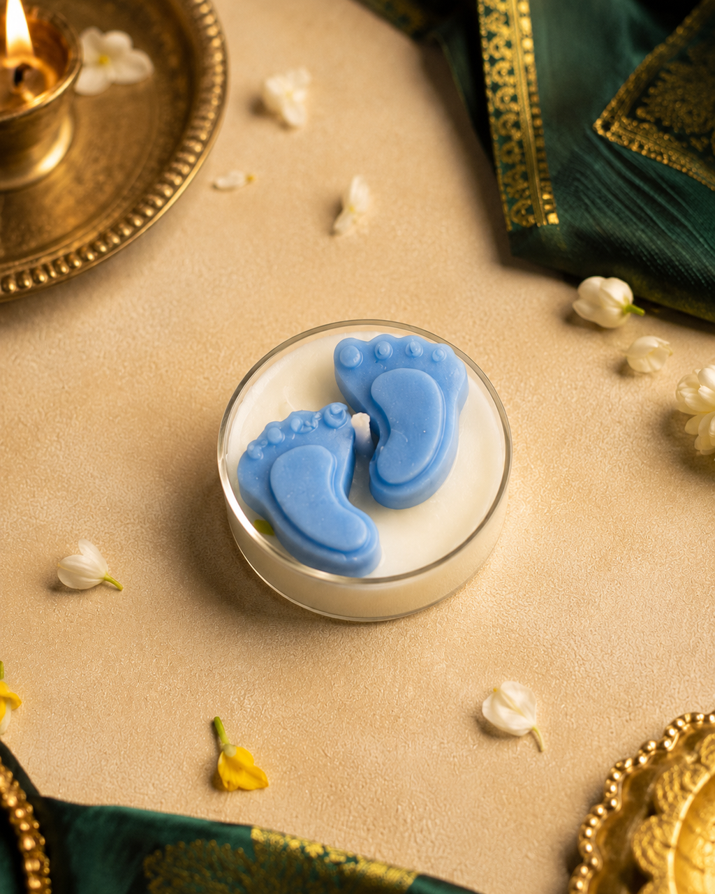 Gokula Paadam | Krishna Footprints Tealight Candle