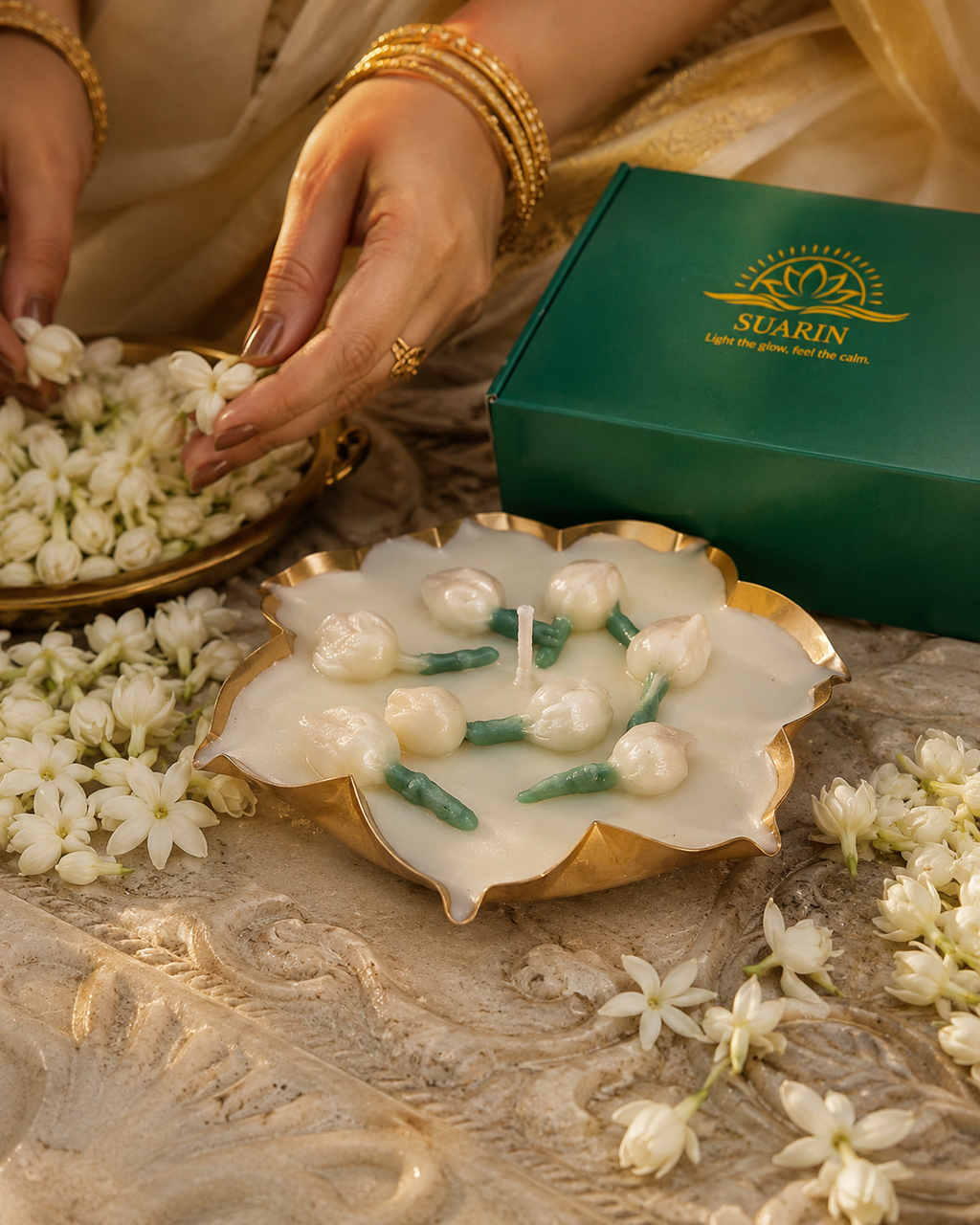 Mallika Deepa | Jasmine Urli Candle