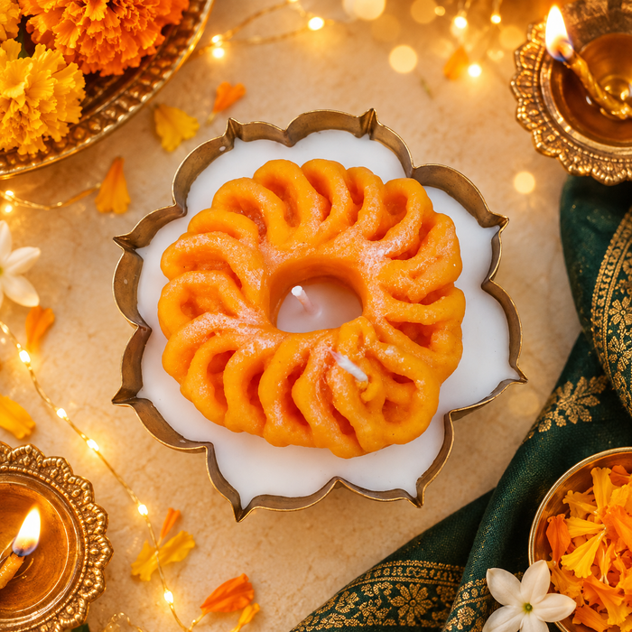 Jalebi Deepa | Jalebi Lotus Urli Candle