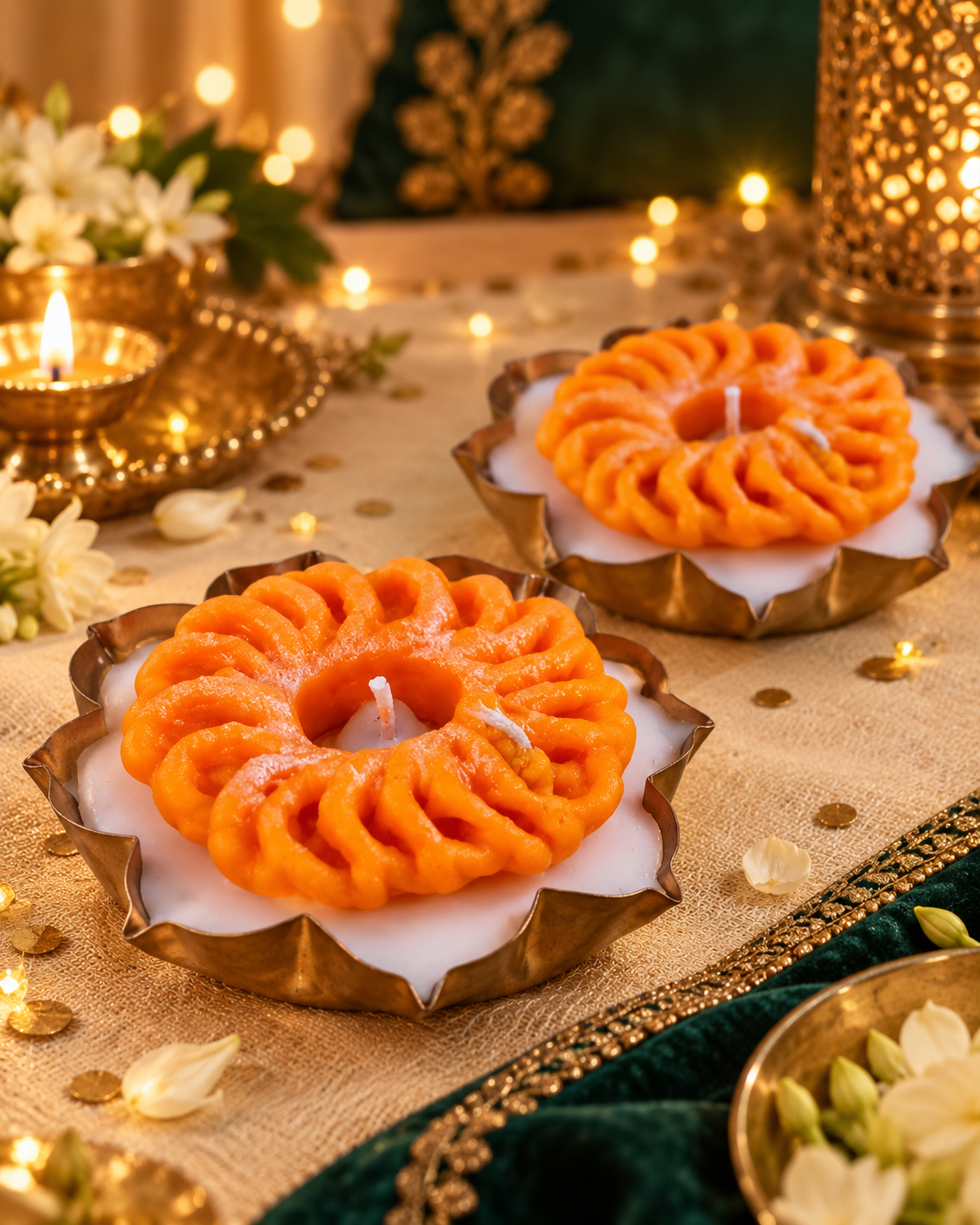 Jalebi Deepa | Jalebi Lotus Urli Candle