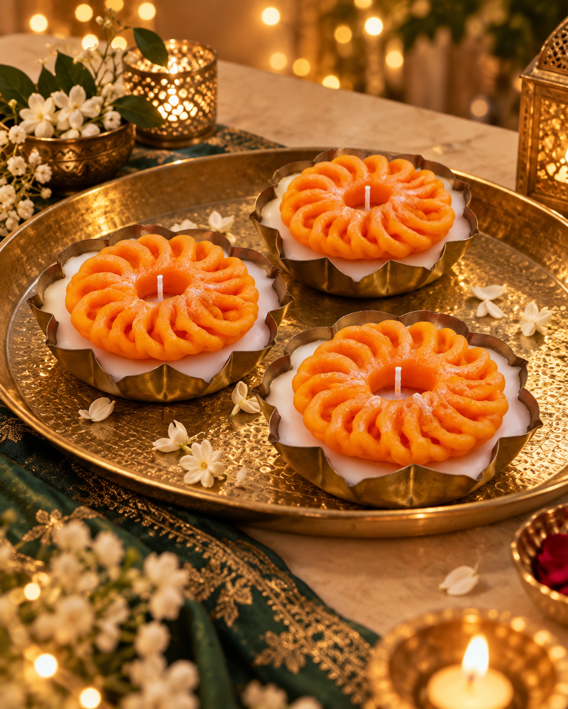 Jalebi Deepa | Jalebi Lotus Urli Candle