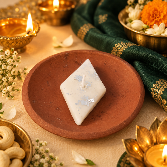Kaju Katli Jyoti | Individual Kaju Katli Candle