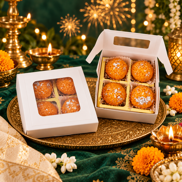 Laddu Chatushtayam | 4-Piece Laddu Candle Gift Box