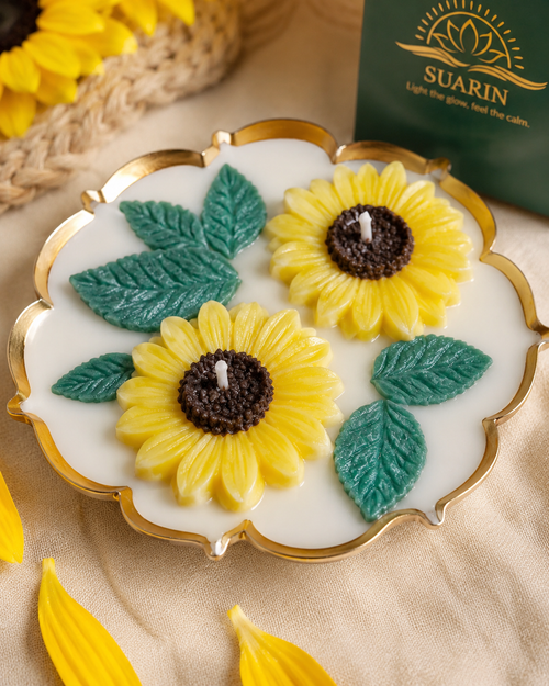 Golden Bloom | Sunflower Urli Candle